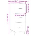 vidaXL Komoda dub sonoma 34,5x34x90 cm spracované drevo – Obrázok 12