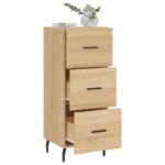 vidaXL Komoda dub sonoma 34,5x34x90 cm spracované drevo – Obrázok 4