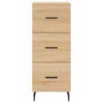 vidaXL Komoda dub sonoma 34,5x34x90 cm spracované drevo – Obrázok 6