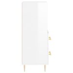 vidaXL Komoda lesklá biela 34,5x34x90 cm spracované drevo – Obrázok 7