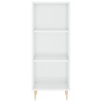 vidaXL Komoda lesklá biela 34,5x32,5x90 cm kompozitné drevo – Obrázok 4