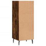 vidaXL Komoda dymový dub 34,5x32,5x90 cm kompozitné drevo – Obrázok 6