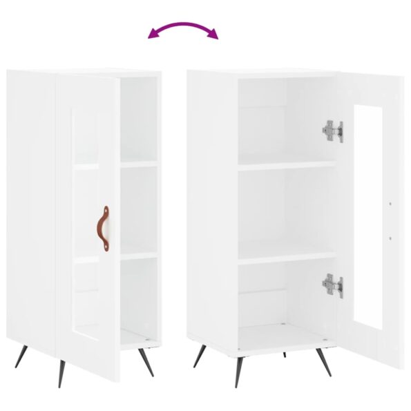 vidaXL Komoda biela 34,5x34x90 cm spracované drevo – Obrázok 9