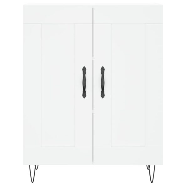 vidaXL Komoda biela 69,5x34x90 cm kompozitné drevo – Obrázok 5