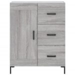 vidaXL Komoda sivý dub sonoma 69,5x34x90 cm kompozitné drevo – Obrázok 5