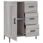 vidaXL Komoda sivý dub sonoma 69,5x34x90 cm kompozitné drevo – Obrázok 6