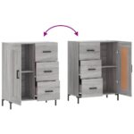 vidaXL Komoda sivý dub sonoma 69,5x34x90 cm kompozitné drevo – Obrázok 9