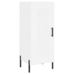 vidaXL Komoda biela 34,5x34x90 cm spracované drevo – Obrázok 2