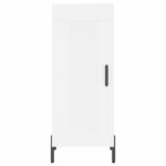 vidaXL Komoda biela 34,5x34x90 cm spracované drevo – Obrázok 5