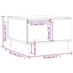 vidaXL Konferenčný stolík sivý dub sonoma 55x55x36,5 spracované drevo – Obrázok 11
