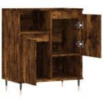 vidaXL Komoda dymový dub 60x35x70 cm spracované drevo – Obrázok 6