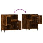 vidaXL Komoda dymový dub 60x35x70 cm spracované drevo – Obrázok 9