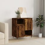 vidaXL Komoda dymový dub 60x35x70 cm spracované drevo