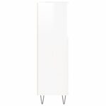 vidaXL Skrinka do kúpeľne lesklá biela 30x30x100 cm kompozitné drevo – Obrázok 7