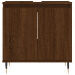 vidaXL Kúpeľňová skrinka hnedý dub 58x33x60cm kompozitné drevo – Obrázok 4