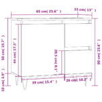 vidaXL Skrinka do kúpeľne betónová sivá 65x33x60 cm kompozitné drevo – Obrázok 11