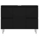 vidaXL Kúpeľňová skrinka čierna 80x33x60 cm kompozitné drevo – Obrázok 4