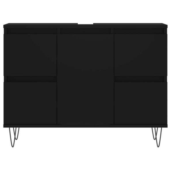 vidaXL Kúpeľňová skrinka čierna 80x33x60 cm kompozitné drevo – Obrázok 4