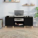 vidaXL Skrinka na platne čierna 121x38x48 cm kompozitné drevo – Obrázok 3