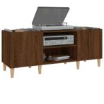 vidaXL Skrinka na platne hnedý dub 121x38x48 cm kompozitné drevo – Obrázok 4