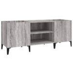 vidaXL Skrinka na platne sivá sonoma 121x38x48 cm kompozitné drevo – Obrázok 2