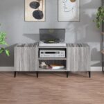vidaXL Skrinka na platne sivá sonoma 121x38x48 cm kompozitné drevo – Obrázok 3