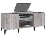 vidaXL Skrinka na platne sivá sonoma 121x38x48 cm kompozitné drevo – Obrázok 4