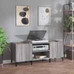 vidaXL Skrinka na platne sivá sonoma 121x38x48 cm kompozitné drevo