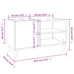 vidaXL Skrinka na platne betónovosivá 84,5x38x48 cm kompozitné drevo – Obrázok 8