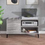 vidaXL Skrinka na platne sivá sonoma 84,5x38x48 cm kompozitné drevo – Obrázok 3
