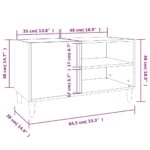 vidaXL Skrinka na platne sivá sonoma 84,5x38x48 cm kompozitné drevo – Obrázok 8