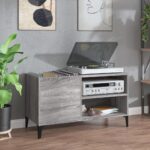 vidaXL Skrinka na platne sivá sonoma 84,5x38x48 cm kompozitné drevo