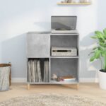 vidaXL Skrinka na platne betónovosivá 84,5x38x89 cm kompozitné drevo – Obrázok 3