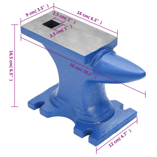 vidaXL Nákova modrá 10,9 kg liatina – Obrázok 8