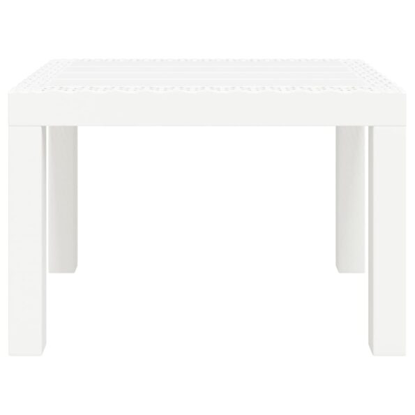 vidaXL Záhradný stolík biely 59x47x40 cm PP – Obrázok 3