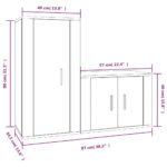 vidaXL 2-dielna súprava TV skriniek biela kompozitné drevo – Obrázok 8