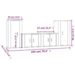 vidaXL 4-dielna súprava TV skriniek hnedý dub spracované drevo – Obrázok 8