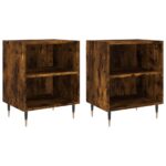 vidaXL Nočné skrinky 2 ks dymový dub 40x30x50 cm kompozitné drevo – Obrázok 2