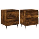 vidaXL Nočné stolíky 2 ks dymový dub 40x35x50 cm kompozitné drevo – Obrázok 2