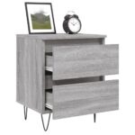 vidaXL Nočné stolíky 2 ks sivý dub sonoma 40x35x50 cm kompozitné drevo – Obrázok 4