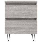 vidaXL Nočné stolíky 2 ks sivý dub sonoma 40x35x50 cm kompozitné drevo – Obrázok 5