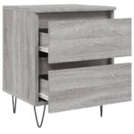 vidaXL Nočné stolíky 2 ks sivý dub sonoma 40x35x50 cm kompozitné drevo – Obrázok 6