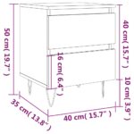 vidaXL Nočné stolíky 2 ks sivý dub sonoma 40x35x50 cm kompozitné drevo – Obrázok 11