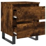 vidaXL Nočné stolíky 2 ks dymový dub 40x35x50 cm kompozitné drevo – Obrázok 6