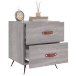 vidaXL Nočné stolíky 2 ks sivé sonoma 40x35x47,5 cm kompozitné drevo – Obrázok 3