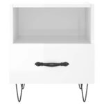 vidaXL Nočné stolíky 2 ks lesklé biele 40x35x47,5 cm kompozitné drevo – Obrázok 7