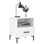 vidaXL Nočné stolíky 2 ks biele 40x35x47,5 cm kompozitné drevo – Obrázok 4