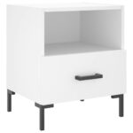 vidaXL Nočné stolíky 2 ks biele 40x35x47,5 cm kompozitné drevo – Obrázok 6