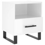 vidaXL Nočné stolíky 2 ks lesklé biele 40x35x47,5 cm kompozitné drevo – Obrázok 6