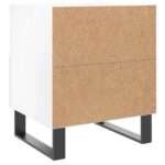 vidaXL Nočné stolíky 2 ks lesklé biele 40x35x47,5 cm kompozitné drevo – Obrázok 9